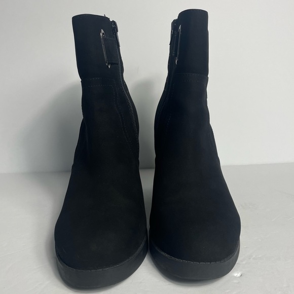Womens size 9 Soul society black suede chunky heel booties - Picture 1 of 4